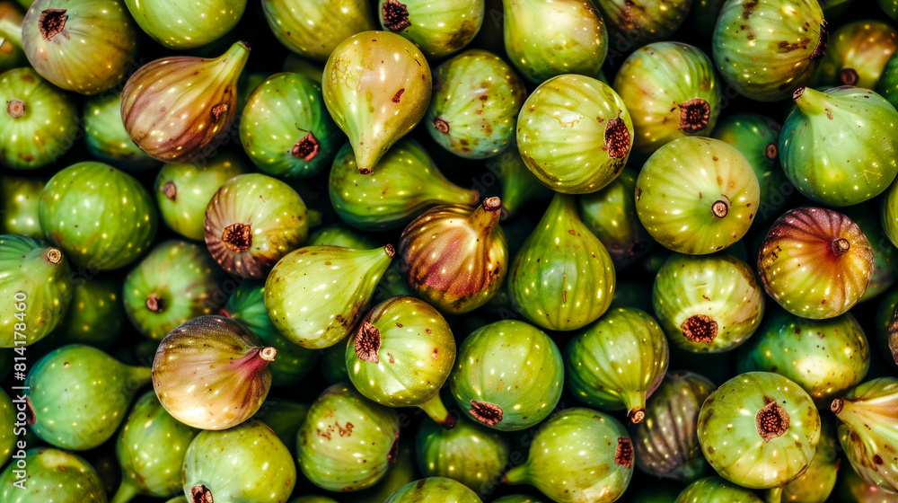 freshly picked ripe green figs (Ficus carica) - fresh organic produce concept freshly picked ripe green figs (Ficus carica) - fresh organic produce concept