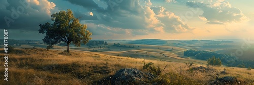 Landscape of country - Poland realistic nature and landscape