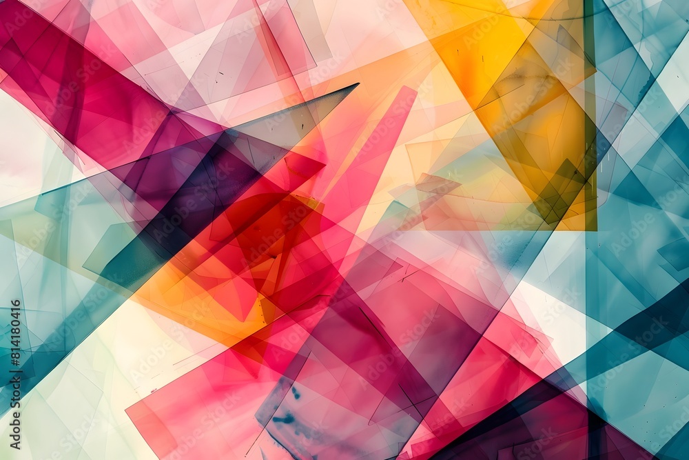 Abstract geometric background with colorful lines.
Triangle shaped translucent Overlaying Planes, Colorful Geometric Shapes Pattern. Abstract geometric background with colorful lines.
Triangle shaped translucent Overlaying Planes, Colorful Geometric Shapes Pattern.