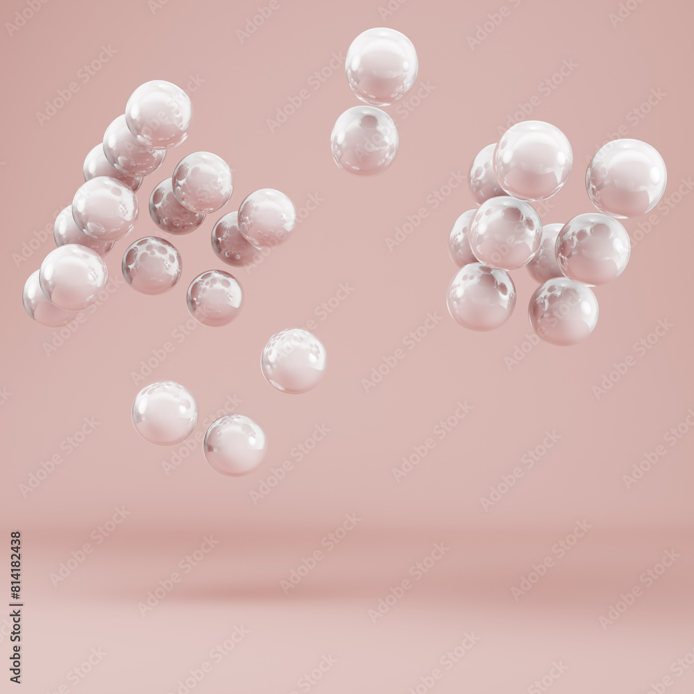 Minimal background. Abstract geometric figures of spheres on bright cream color background in pastel colors. Minimalism concept Minimal background. Abstract geometric figures of spheres on bright cream color background in pastel colors. Minimalism concept