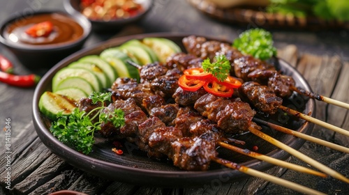 Beef Satay Sate Daging Indonesia Food Appetizer Easy dish