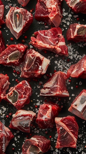 Background full of Meat. Product photography. Meat background.