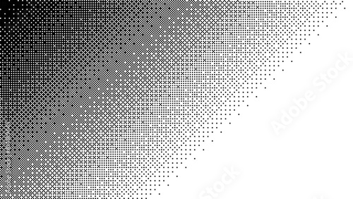 Pixel art diagonal gradient, dot scattering, 8 Bit retro video arcade game style background. Dither matrix. Vector screensaver
