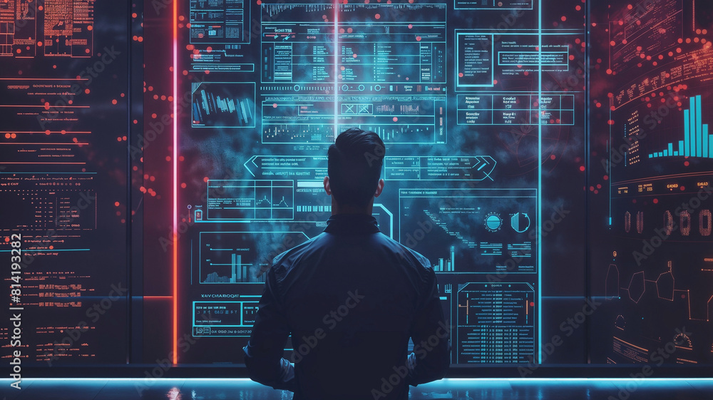 Data science and engineering, digital technology, futuristic tech background Data science and engineering, digital technology, futuristic tech background