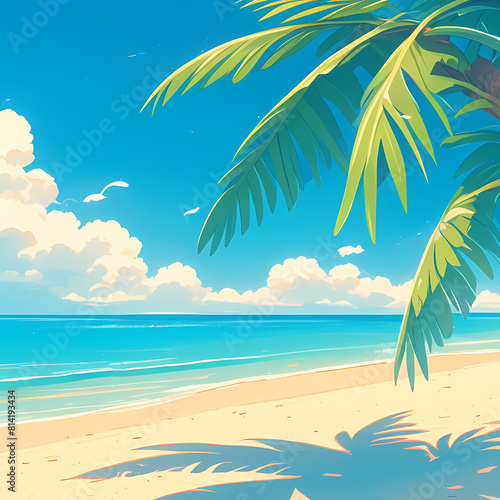 Bask in the Sunshine - A Dreamy Beach Scene for your Visual Marketing Needs