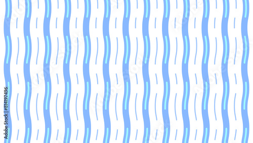 Abstract striped lines background with blue lines waving pattern design textured white background