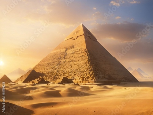  Sands of Eternity  Dawn s Embrace of the Great Pyramid of Giza 