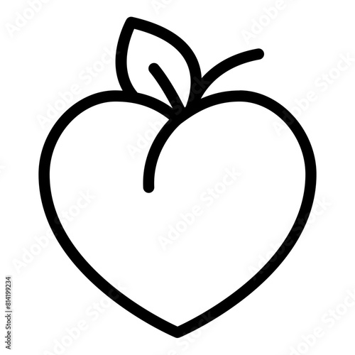 Peach fruit icon