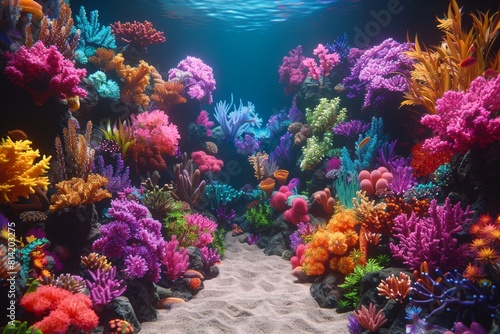 Colorful Coral Reef Underwater Scene