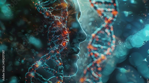 DNA molecule structure. Dna double helix. Medical science research of chromosome DNA genetic biotechnology in human genome cell. Science laboratory experiments analysis. Abstract plexus DNA organic