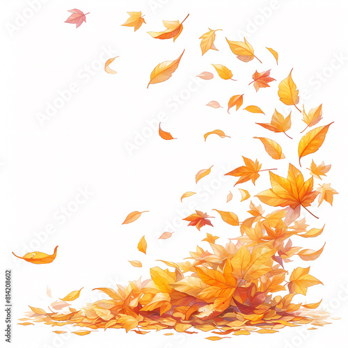 Embrace the Season's Serenade - Dancing Autumn Leaves Create a Vibrant Background