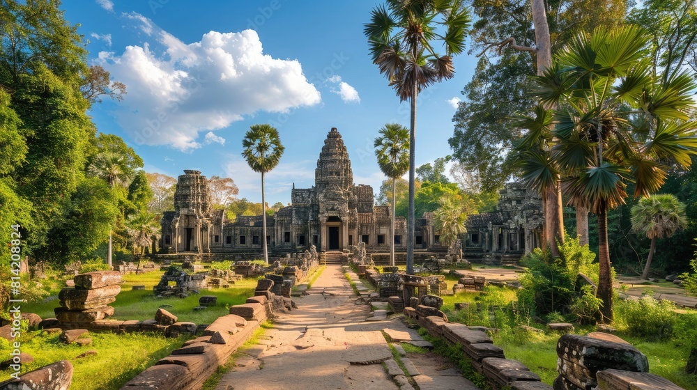 Angkor Wat is the largest religious monument in the world. ancient khmer architecture Angkor Wat is the largest religious monument in the world. ancient khmer architecture
