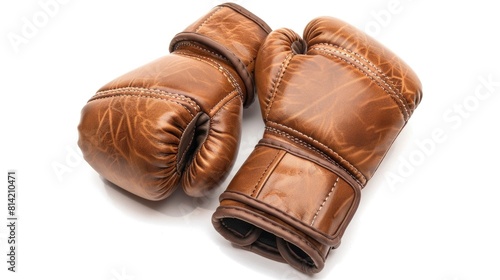 Gloves for MMA leather on a white background © Mockup Station