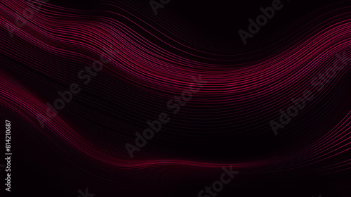 Abstract digital art with a mesmerizing glowing red wave of light on a black background