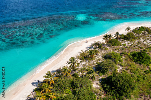 Fototapeta Naklejka Na Ścianę i Meble -  Shoal Bay Beach Aerial