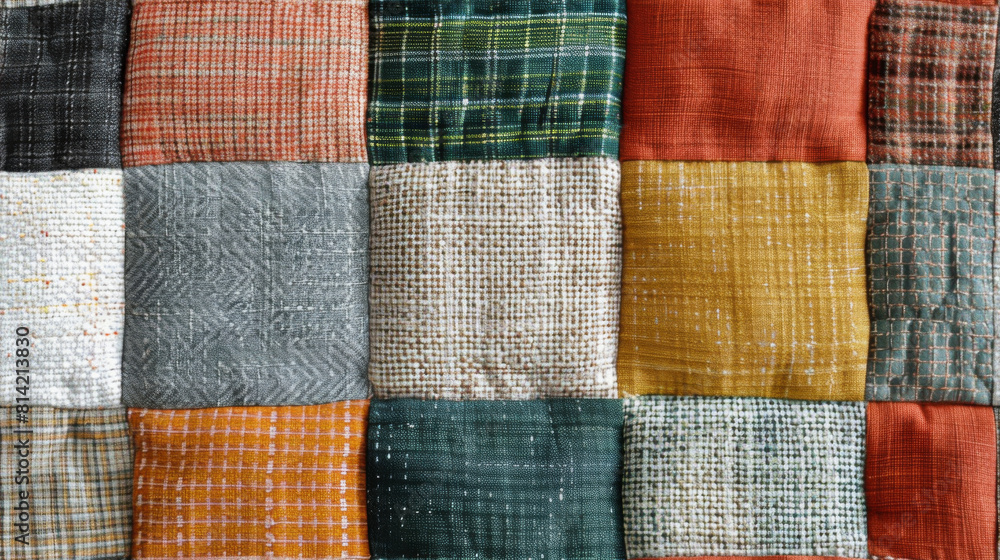 Assorted Textile Swatches in Plaid and Solid Patterns for Design Assorted Textile Swatches in Plaid and Solid Patterns for Design