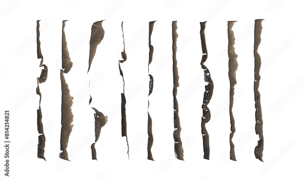 Isolated burned paper edges, linears stripes png burnt shapes in vintage olded style for posters, greeting cards, banners in Y2K Isolated burned paper edges, linears stripes png burnt shapes in vintage olded style for posters, greeting cards, banners in Y2K