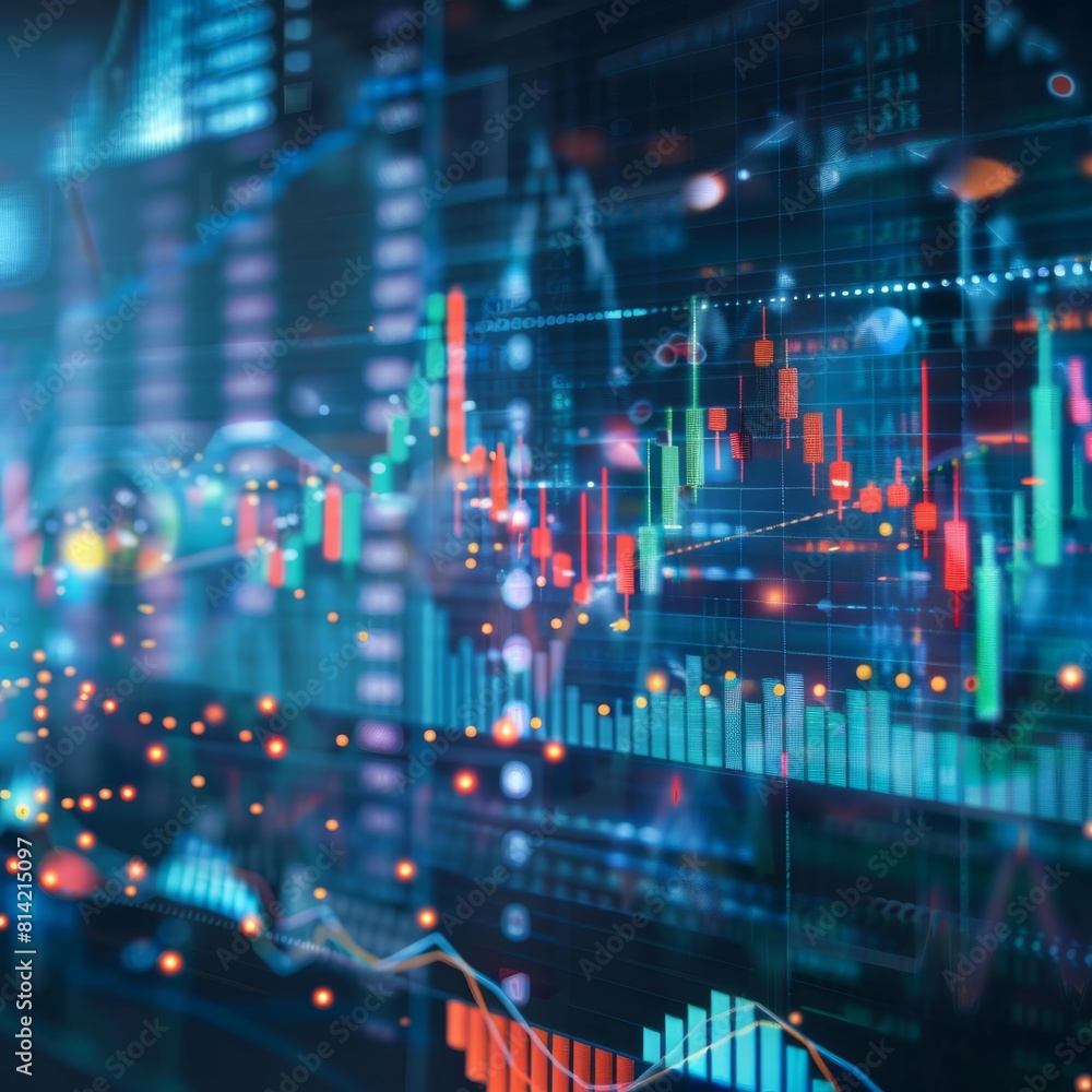 Stock exchange market graph and progress of business financial and investment data analysis. Stock exchange market graph and progress of business financial and investment data analysis.