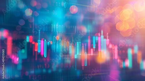 Stock exchange market graph and progress of business financial and investment data analysis.