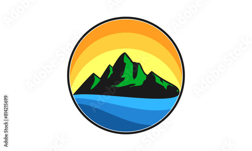Beautiful mountain illustration design vector