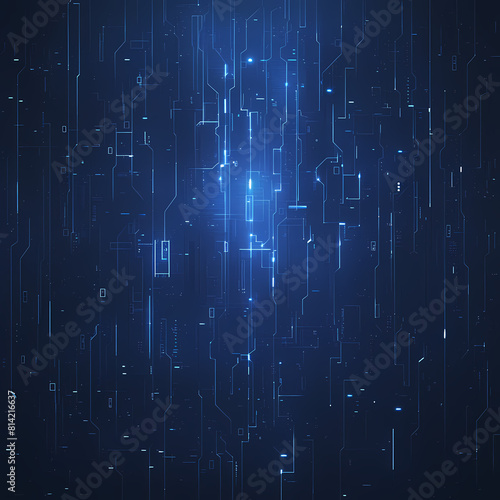 Electric Blue Cybernetic Network for Tech-Inspired Graphics