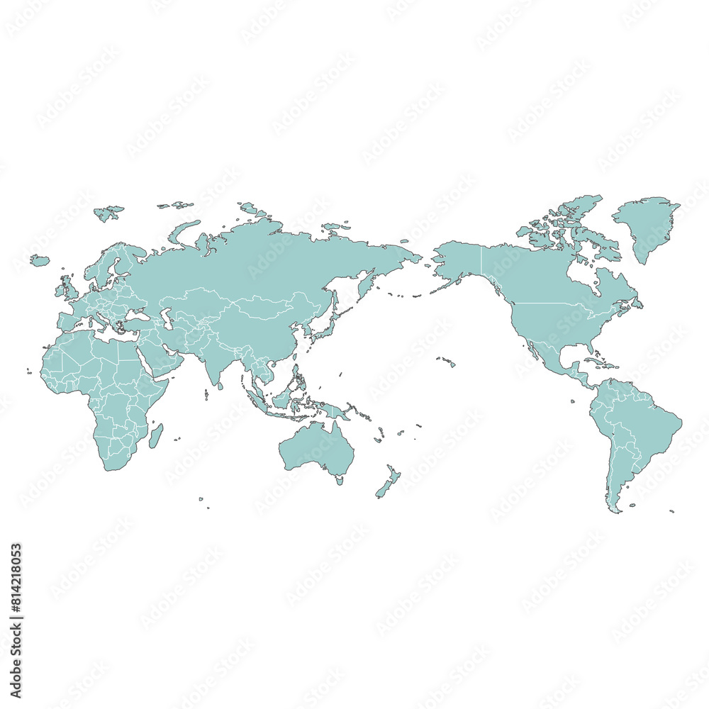 Naklejka premium Map of world. an isolated map of the world