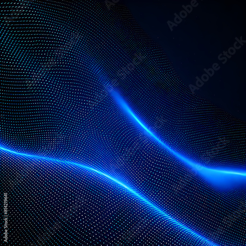 Vibrant Digital Waves in Cerulean: An Abstract Visual Sensation © RobertGabriel