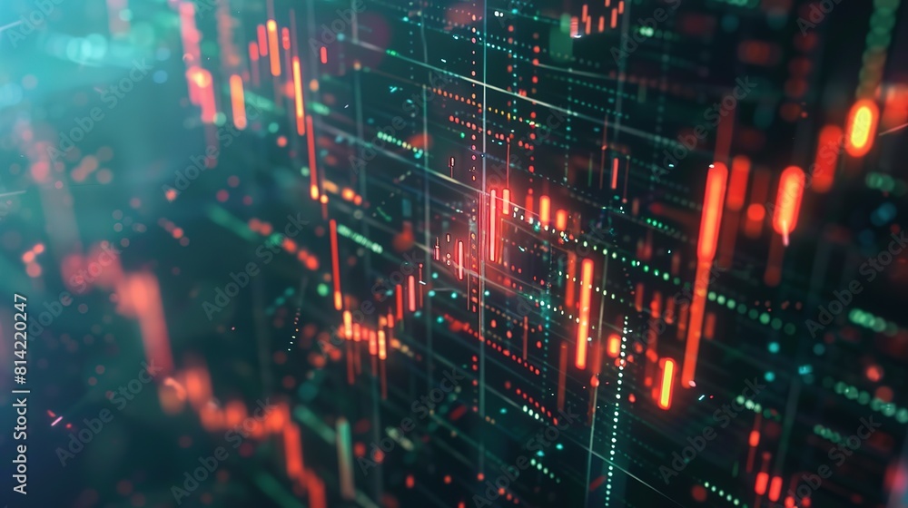 Stock market and trading, digital graph, financial or forex graph chart business Stock market and trading, digital graph, financial or forex graph chart business
