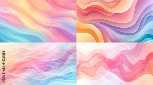 Wavy Background. Soft Color Gradient Background