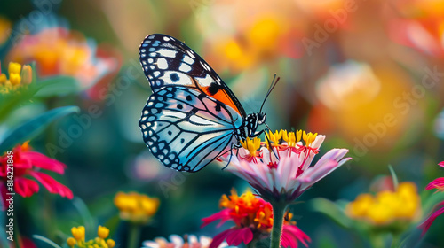 Image of butterfly perching on flower. © Doraway