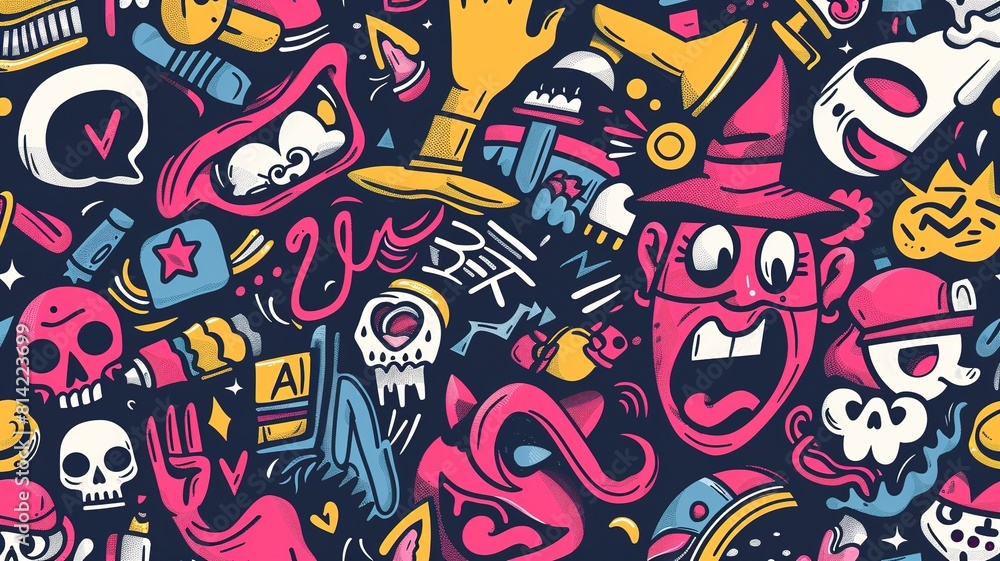 Graffiti Crazy doodle abstract background Graffiti Crazy doodle abstract background