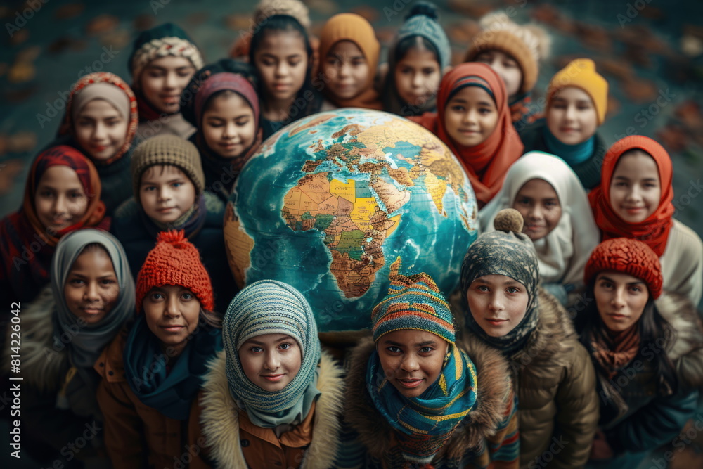 World Population Day: Celebrating the diversity of humanity united under the embrace of the globe with people of different nationalities World Population Day: Celebrating the diversity of humanity united under the embrace of the globe with people of different nationalities