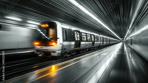 Subterranean Symphony: Black & White Motion of Subway Trains