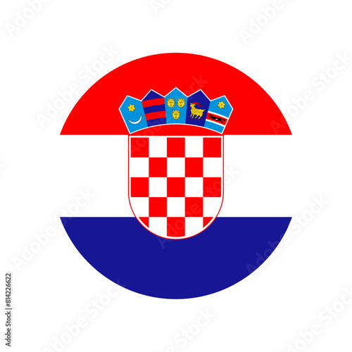 Round Croatia flag icon
