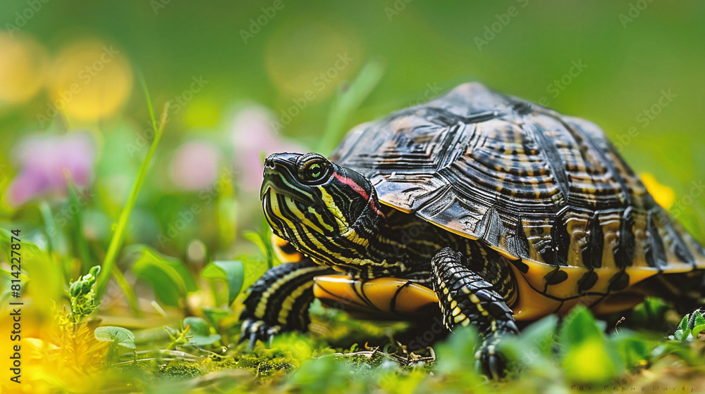 Obraz premium Turtle on the grass