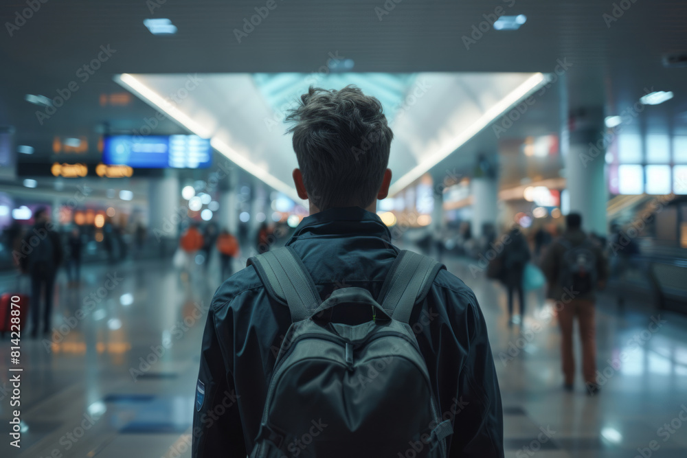 Young traveler waiting at train station Young traveler waiting at train station