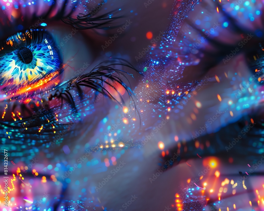 Craft a close-up image of a cybernetic eye Craft a close-up image of a cybernetic eye
