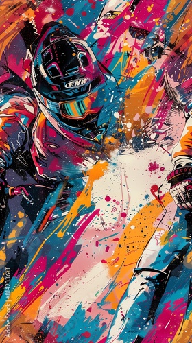 Infuse the energy of extreme sports with a pop art twist