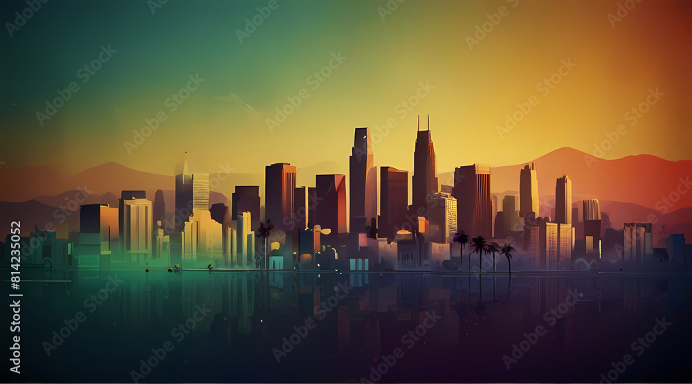 Fototapeta premium California City Theme Background