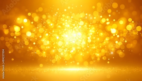 Yellow Bokeh with Sparkles. Celebration Background