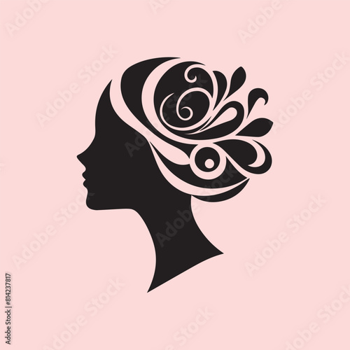 Delicate and glamorous woman logo