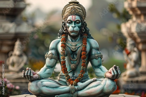 hanuman setting pose meditating © krishnendu