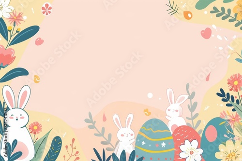 Minimal blank template card for Easter Sunday