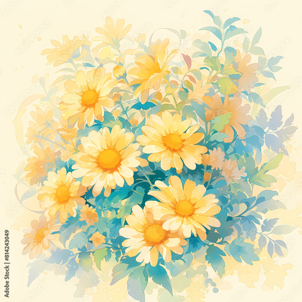 Vibrant Sunflower Bouquet - A Joyful and Uplifting Stock Image for Creative Projects