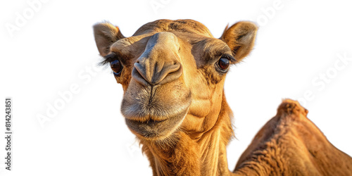 Camel close up full color transparent background cut out