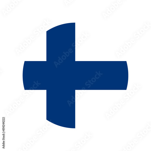 Round Finland flag icon