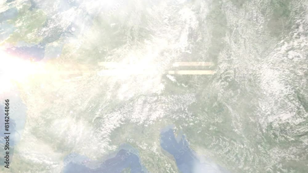Earth zoom in from space and focus on Freising, Germany. 3D style animation. Satellite view. Background for travel intro, blog. Images from NASA. Earth zoom in from space and focus on Freising, Germany. 3D style animation. Satellite view. Background for travel intro, blog. Images from NASA.