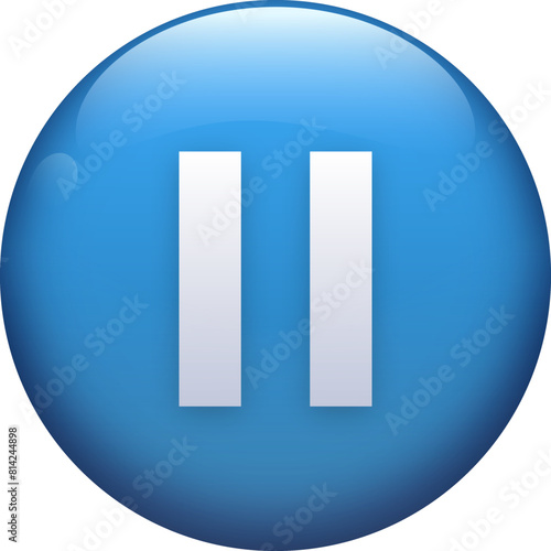 Blue Frutiger Aero Pause Button