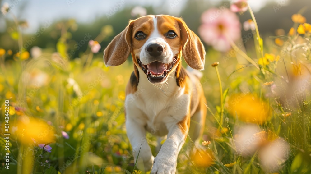 Beagles are boundlessly fun and cheerful, with ears fluttering in the breeze and tails wagging excitedly. running through the grass Pause to inhale the flowers. The simple joys of life Beagles are boundlessly fun and cheerful, with ears fluttering in the breeze and tails wagging excitedly. running through the grass Pause to inhale the flowers. The simple joys of life