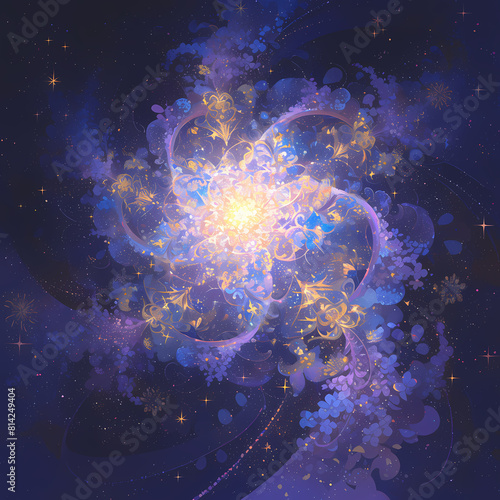 Stellar Symphony: An Epic Nebula's Celestial Blossom